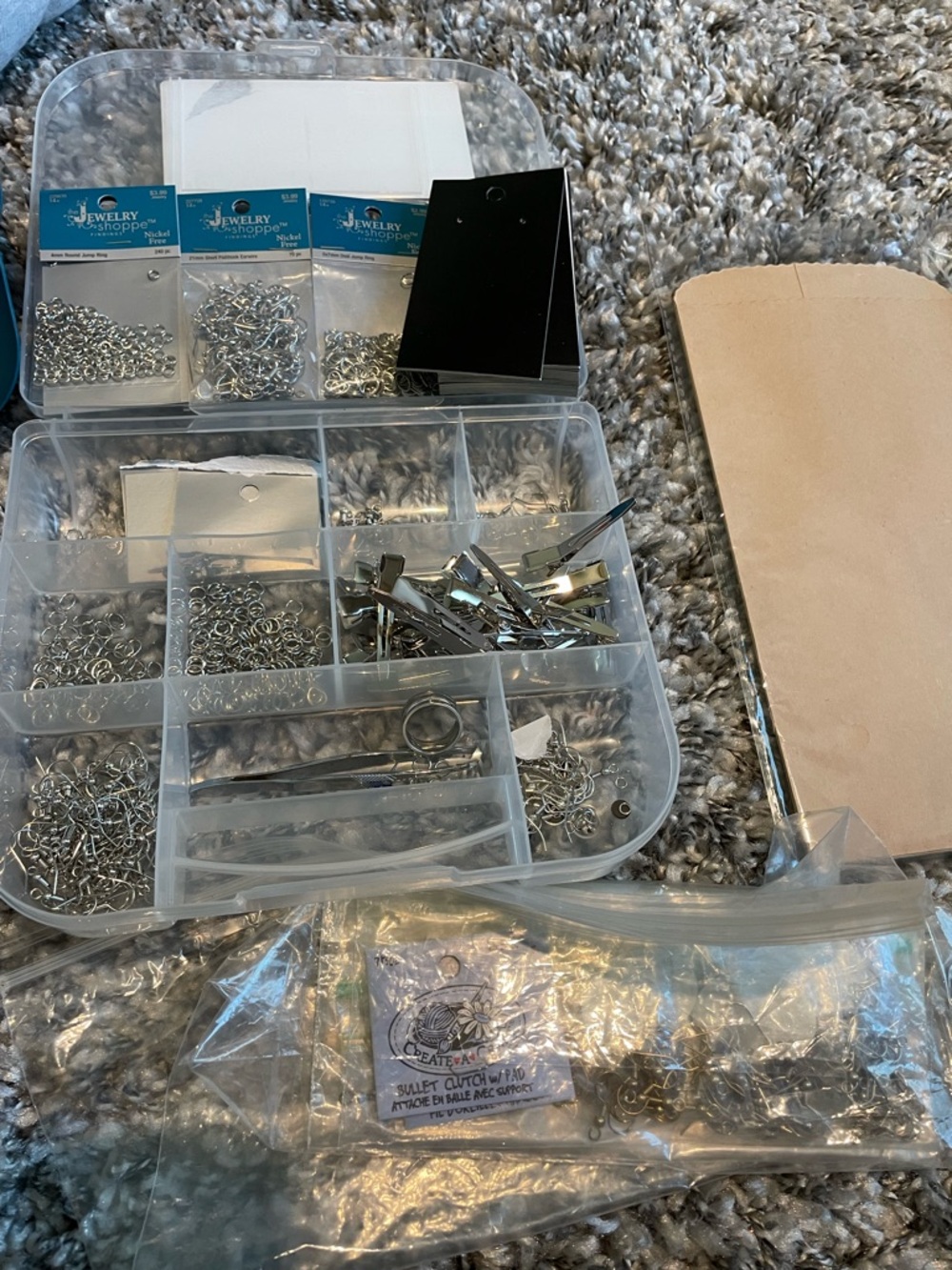 Jewelry Making Findings and Earring Components - Silver Tone